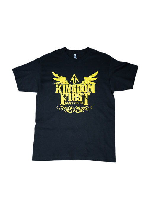 Kingdom 1st T-shirt (Black with Yellow Print)