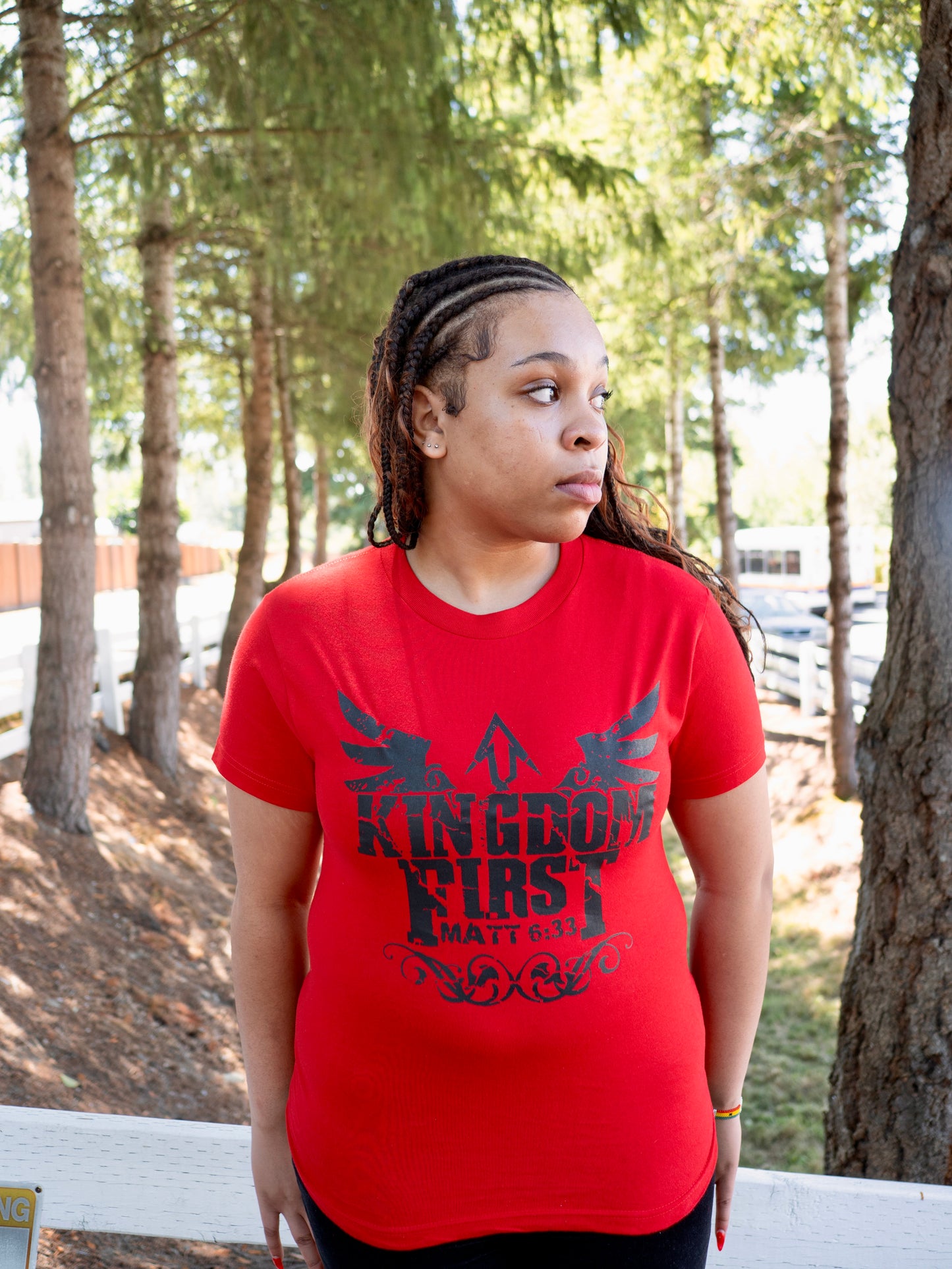 Kingdom 1st T-shirt (Red with Black Print)