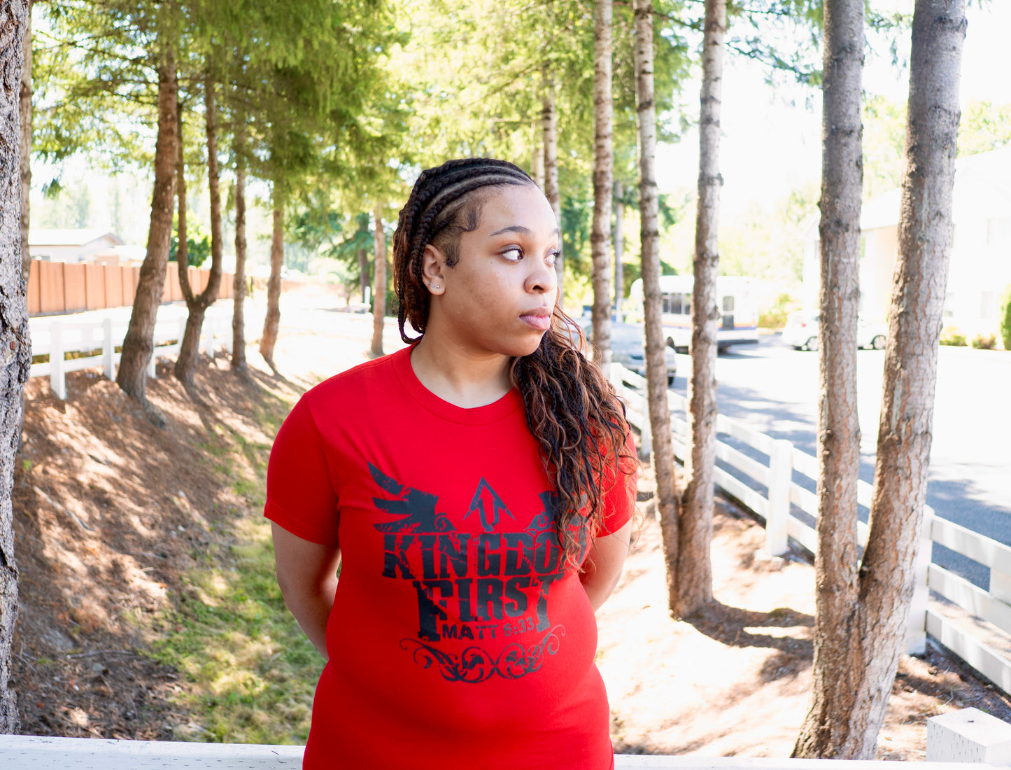 Kingdom 1st T-shirt (Red with Black Print)