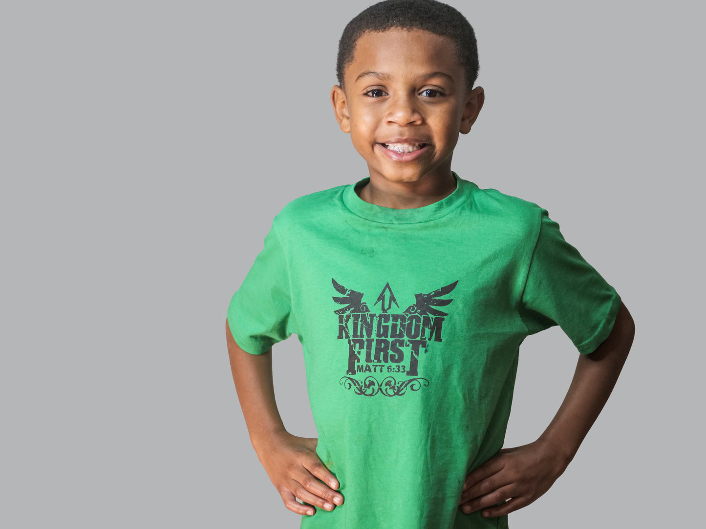 Youth Kingdom 1st Green T-shirt (Black Print)