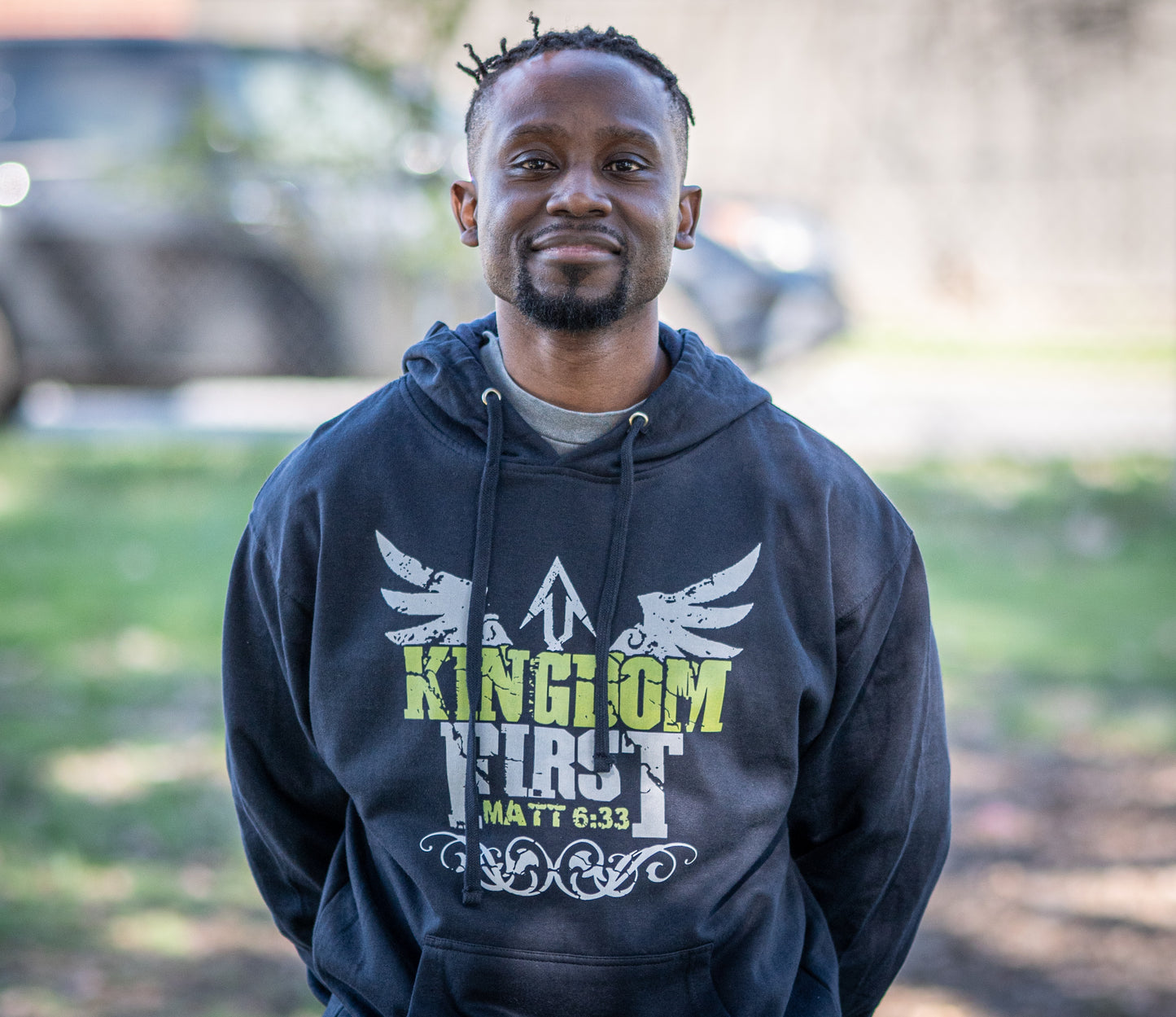 Kingdom 1st Navy Hoodie (Seahawks Print - white gray & lime)