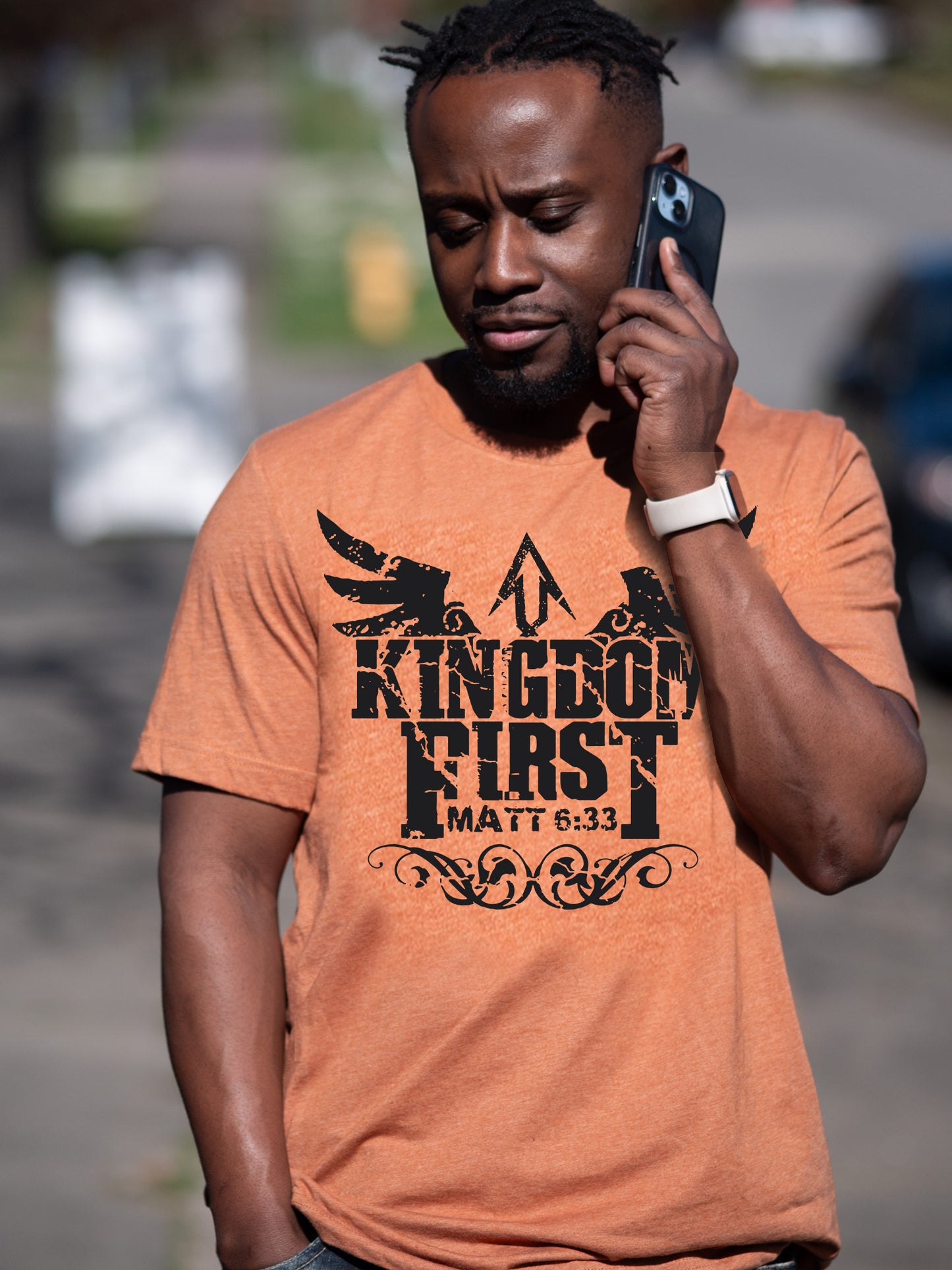 Kingdom 1st T-shirt (Heather Autumn with Black Print)