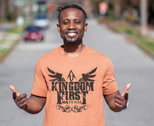 Kingdom 1st T-shirt (Heather Autumn with Black Print)