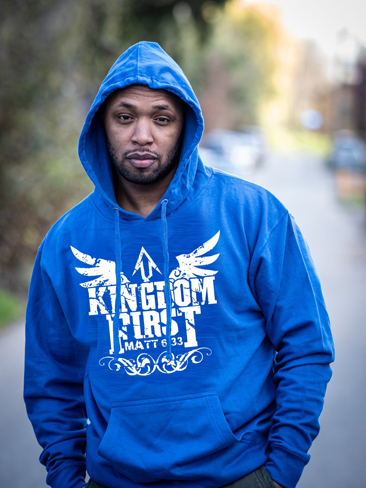 Kingdom 1st Blue Hoodie (White Print)