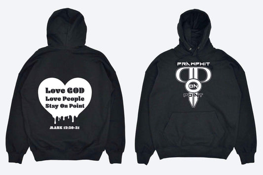 Prawphit On Point - Love God Love People Stay On Point (White Print)