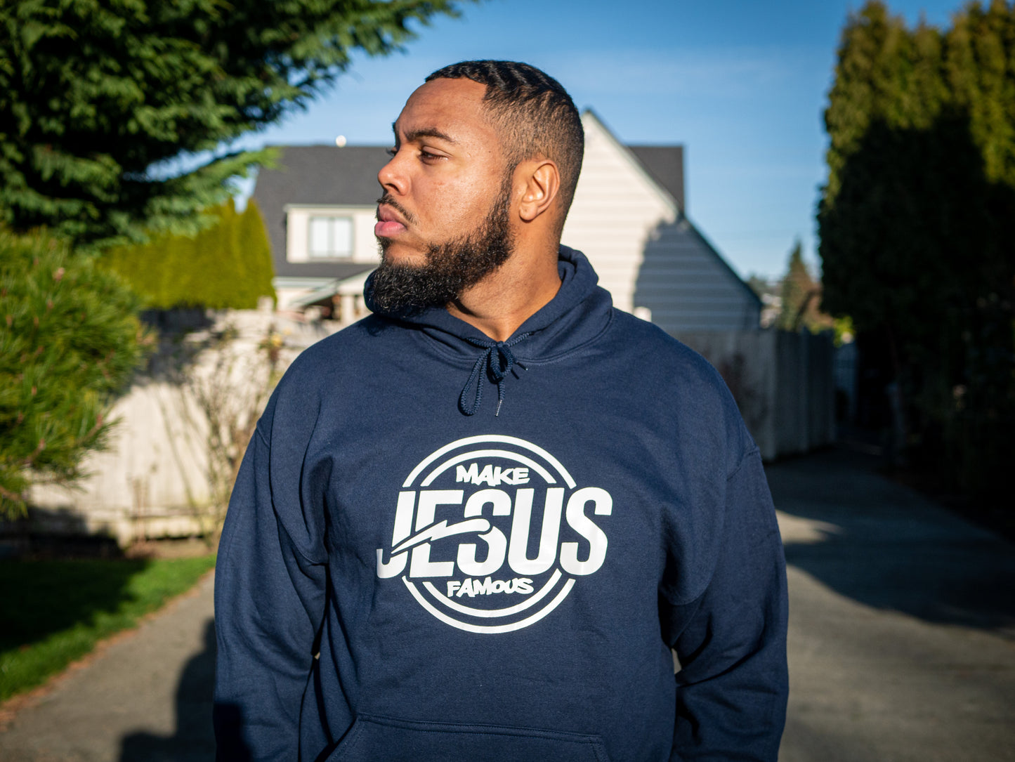 Make Jesus Famous Hoodies (White Print)